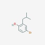 4-bromo-2-(2-methylpropyl)phenol结构式
