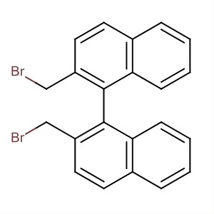 Structure of 1,1'-Binaphthalene, 2,2'-bis(bromomethyl)-, (1R)-