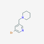 Structure of 3-bromo-5-(piperidin-1-ylmethyl)pyridine