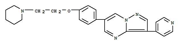 Structure of 6-[4-(2-PIPERIDIN-1-YLETHOXY)PHENYL]-3-PYRIDIN-4-YLPYRAZOLO[1,5-A]PYRIMIDINE