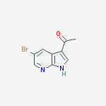 1-(5-Bromo-1H-pyrrolo[2,3-b]pyridin-3-yl)ethanone结构式