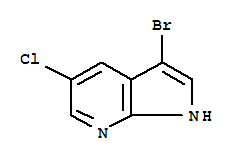 Structure of 3-bromo-5-chloro-1H-pyrrolo[2,3-b]pyridine