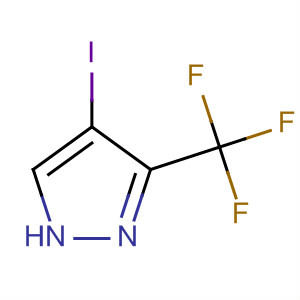 Structure of 1H-Pyrazole, 4-iodo-3-(trifluoromethyl)-