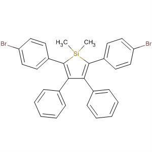 Silacyclopenta-2,4-diene,2,5-bis(4-bromophenyl)-1,1-dimethyl-3,4-diphenyl-结构式