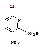 3-氨基-6-氯吡啶-2-羧酸结构式