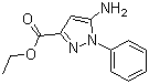 5-氨基-1-苯基-1H-吡唑-3-甲酸乙酯结构式