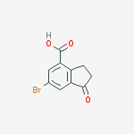 6-bromo-1-oxo-2,3-dihydroindene-4-carboxylic acid结构式