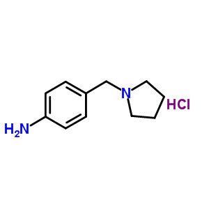 4-(1-吡咯烷基甲基)苯胺盐酸盐结构式