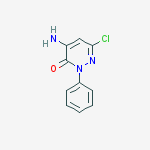 4-氨基-6-氯-2-苯基哒嗪-3(2H)-酮结构式