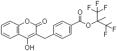 Structure of 1,1,1,3,3,3-Hexafluoro-2-methylpropan-2-yl 4-[(4-hydroxy-2-oxo-2H-chromen-3-yl)methyl]benzoate