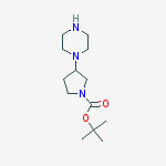 Structure of tert-butyl 3-(piperazin-1-yl)pyrrolidine 1-carboxylate