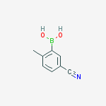 Structure of Boronic acid, (5-cyano-2-methylphenyl)-