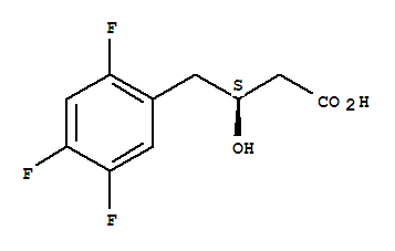 (3S)-2,4,5-三氟-3-羟基苯丁酸结构式