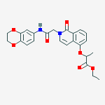 Structure of ETHYL 2-[[2-[2-[(2,3-DIHYDRO-BENZO[B][1,4]DIOXINE-6-YL)AMINO]-2-OXOETHYL]-1,2-DIHYDRO-1-OXO-5-ISOQUINOLINYL]OXY]PROPANOATE