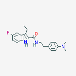 N-(4-(Dimethylamino)phenethyl)-3-ethyl-5-fluoro-1H-indole-2-carboxamide结构式