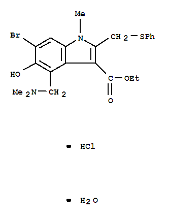 盐酸阿比多尔一水合物结构式