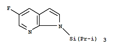 Chemical structure of 5-FLUORO-1-TRIISOPROPYLSILANYL-1H-PYRROLO[2,3-B]PYRIDINE