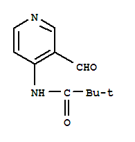 N-(3-甲酰基-4-吡啶)-2,2-二甲基丙酰胺结构式