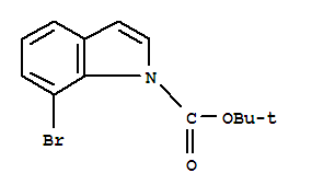 1-BOC-7-溴吲哚结构式
