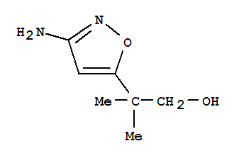 2-(3-氨基异噁唑-5-基)-2-甲基-1-丙醇结构式