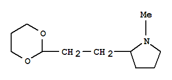 Structure of Pyrrolidine, 2-[2-(1,3-dioxan-2-yl)ethyl]-1-methyl-