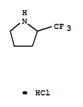 Structure of 2-(Trifluoromethyl)pyrrolidine, hydrochloride