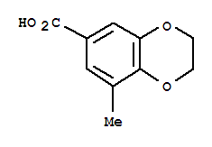 Structure of 1,4-Benzodioxin-6-carboxylic  acid,  2,3-dihydro-8-methyl-