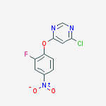 Structure of 4-CHLORO-6-(2-FLUORO-4-NITROPHENOXY)PYRIMIDINE