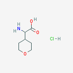 Structure of 2-amino-2-(oxan-4-yl)acetic acid,hydrochloride