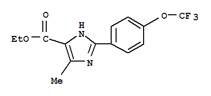 Structure of 5-METHYL-2-(4-TRIFLUOROMETHOXYPHENYL)-3H-IMIDAZOLE-4-CARBOXYLIC ACID ETHYL ESTER