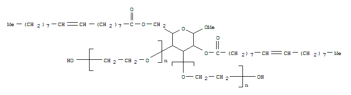 Structure of ETHOXYLATED METHYL GLUCOSIDE DIOLEATE