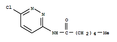 Chemical structure of Hexanamide, N-(6-chloro-3-pyridazinyl)-