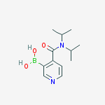 (4-(Diisopropylcarbamoyl)pyridin-3-yl)boronic acid结构式