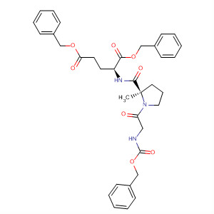 L-Glutamic acid, N-[(phenylmethoxy)carbonyl]glycyl-2-methyl-L-prolyl-,bis(phenylmethyl) ester结构式