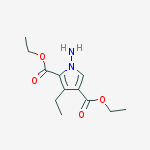 Diethyl 1-amino-3-ethyl-1H-pyrrole-2,4-dicarboxylate结构式