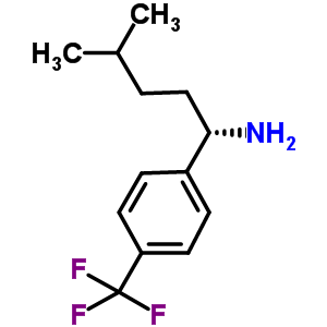 Structure of (1S)-4-Methyl-1-[4-(trifluoromethyl)phenyl]pentylamine