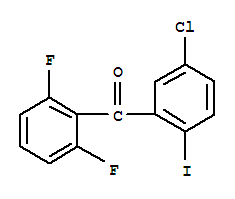 (5-CHLORO-2-IODOPHENYL) 2,6-DIFLUOROPHENYL METHANO结构式