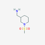 Structure of 1-[1-(methylsulfonyl)-3-piperidinyl]methanamine(SALTDATA: HCl)