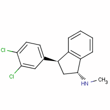 Structure of ( -)-trans-3-(3,4-Dichlorophenyl)-N-methyl-1-indanamine