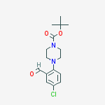 tert-Butyl 4-(4-chloro-2-formylphenyl)tetrahydro-1(2H)-pyrazinecarboxylate结构式