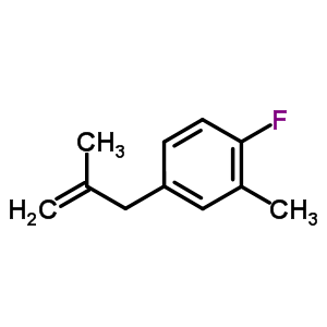 2-Fluoro-5-(2-methylallyl)toluene结构式