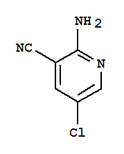 Structure of 3-Pyridinecarbonitrile,  2-amino-5-chloro-