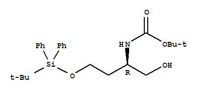 Structure of [(R)-3-(TERT-BUTYL-DIPHENYL-SILANYLOXY)-1-HYDROXYMETHYL-PROPYL]-CARBAMIC ACID TERT-BUTYL ESTER