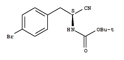 N-叔丁氧羰基-L-4-溴苯丙氨腈结构式