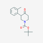 Structure of 1-BOC-3-(2-METHYLPHENYL)-PIPERIDIN-4-ONE