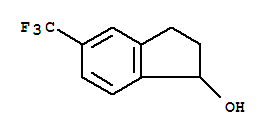 Chemical structure of 1H-Inden-1-ol, 2,3-dihydro-5-(trifluoromethyl)-