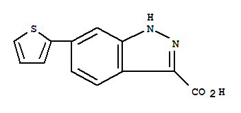Structure of 6-THIOPHEN-2-YL-1H-INDAZOLE-3-CARBOXYLIC ACID
