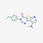 Structure of 4-DIMETHYLAMINO-7-(4-ETHYL-PHENYL)-7H-9-THIA-1,5,7-TRIAZA-FLUOREN-8-ONE