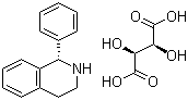 (S)-1,2,3,4-四氢-1-苯基异喹啉 D-(-)-酒石酸盐结构式