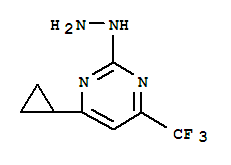 Structure of (4-CYCLOPROPYL-6-TRIFLUOROMETHYL-PYRIMIDIN-2-YL)-HYDRAZINE